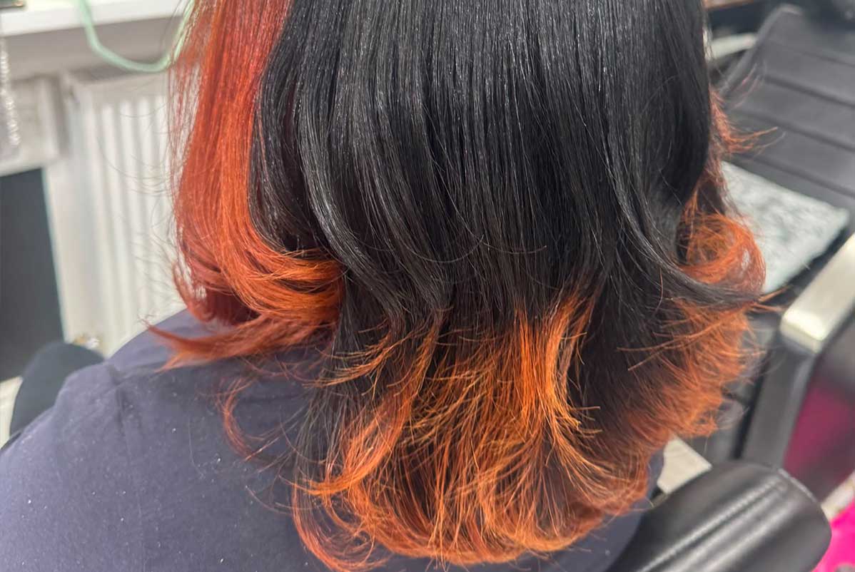 Blended balayage and ombre hair colour