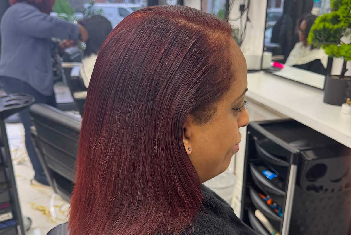 Healthy hair being prepared for professional styling